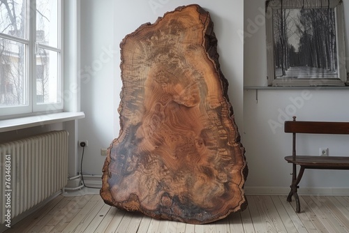 Large Piece of Wood on Wooden Floor