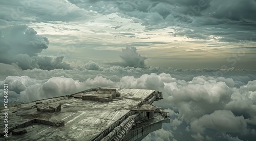 Enormous Structure Floats Among Clouds