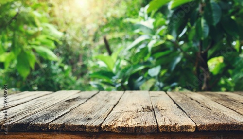 empty old wooden table background