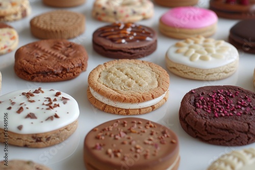 Assorted Cookies Spread on Table