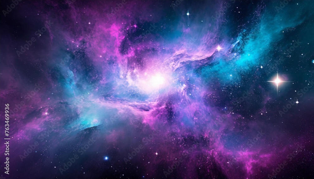 cosmic nebula background technology generated image