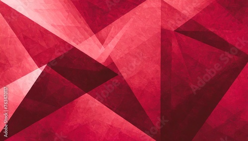 abstract red background triangle design with layers of pink geometric shapes in modern textured pattern business or website background layouts