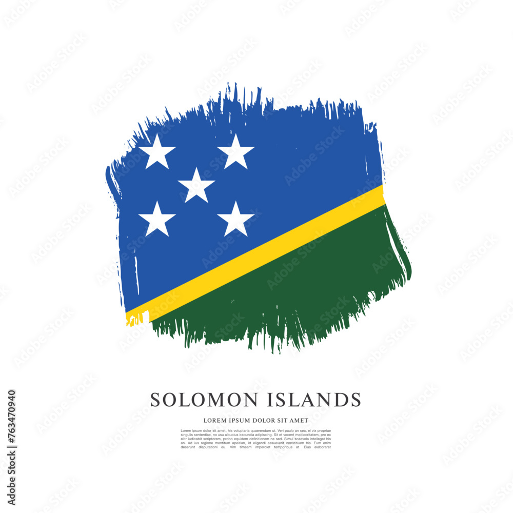 Flag of Solomon Islands vector illustration Flag of Solomon Islands vector illustration