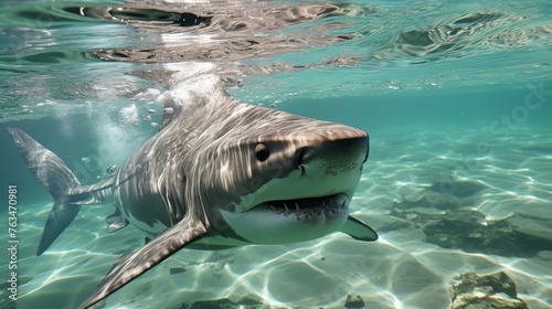Close Up of Shark in Water