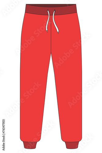 Joger pant mockup front view