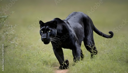 A Panther With Its Ears Swiveling Tracking A Dist Upscaled 2