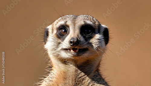 A Meerkat With A Joyful Look On Its Face Upscaled 3