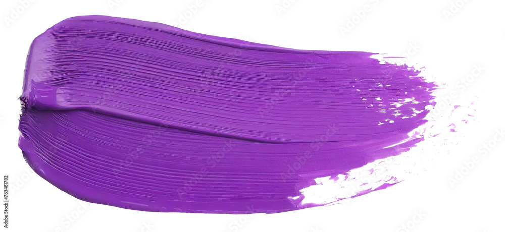 Purple paint brush stroke isolated on white background. Top view Purple paint brush stroke isolated on white background. Top view