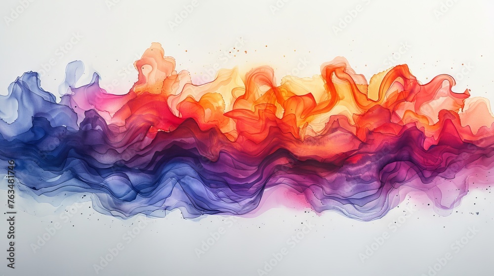 Painterly watercolors that are brash and abstract
