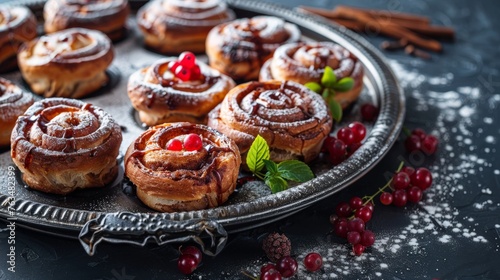 Cinnamon Rolls with Powdered Sugar photo