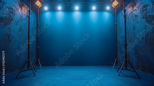 Abstract blue wallpaper, photo backdrop, modern luxury dark background, contemporary decoration 