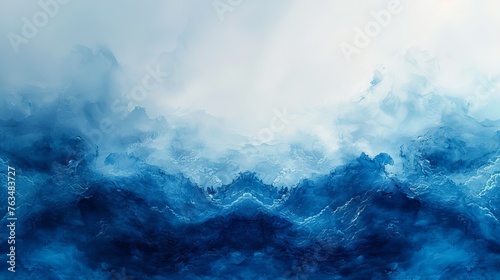 Watercolor-inspired abstract blue background