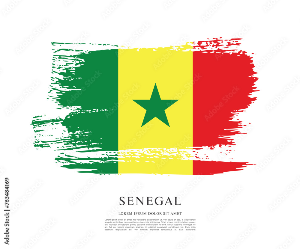 Flag of Senegal vector illustration Flag of Senegal vector illustration