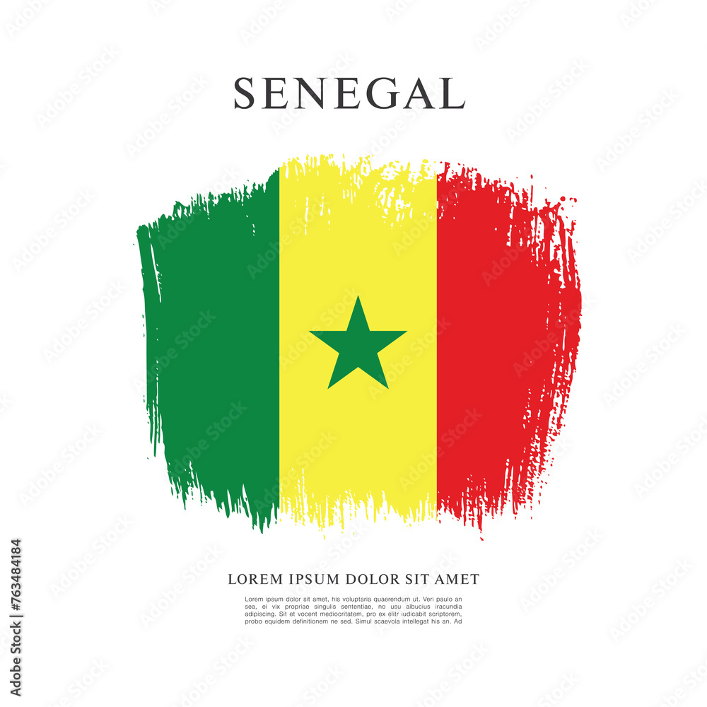 Flag of Senegal vector illustration Flag of Senegal vector illustration
