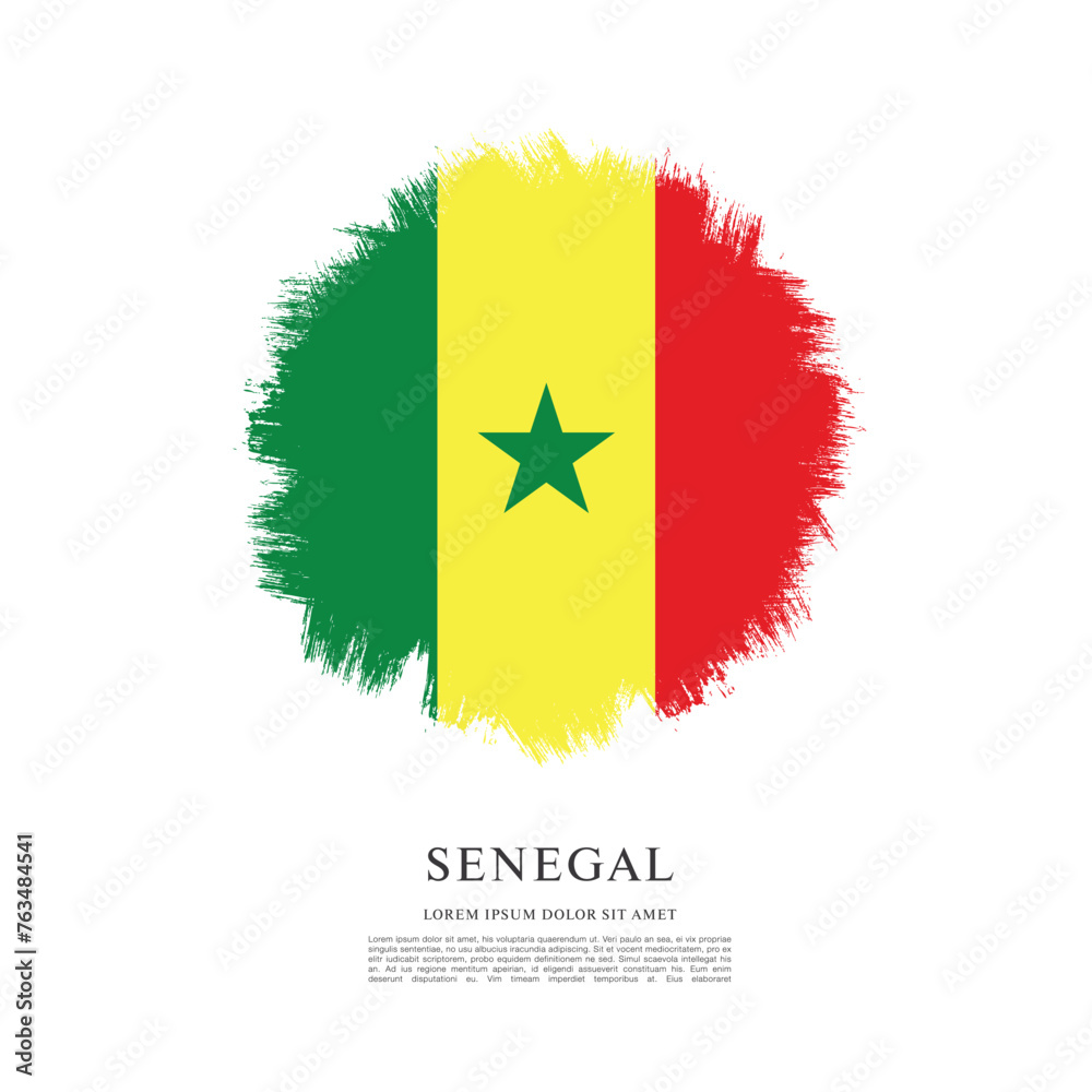 Flag of Senegal vector illustration Flag of Senegal vector illustration