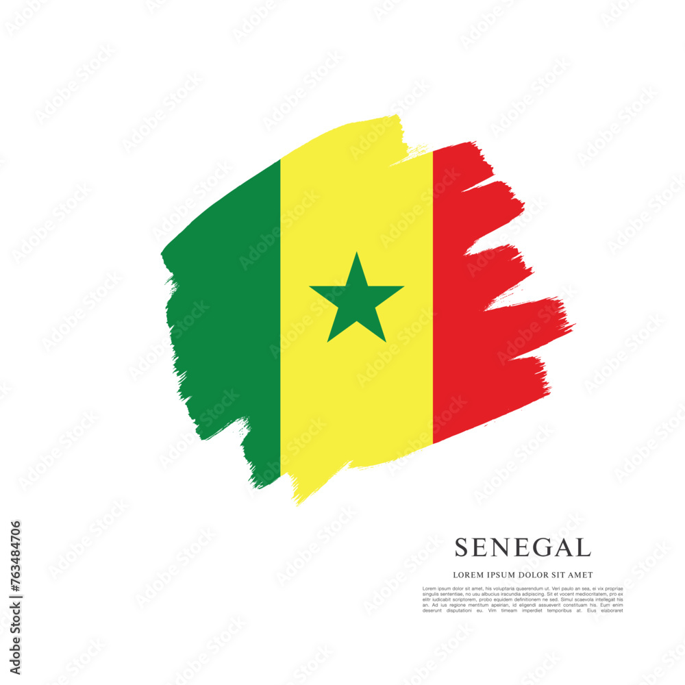 Flag of Senegal vector illustration Flag of Senegal vector illustration