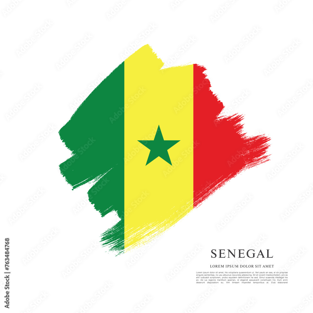 Flag of Senegal vector illustration Flag of Senegal vector illustration