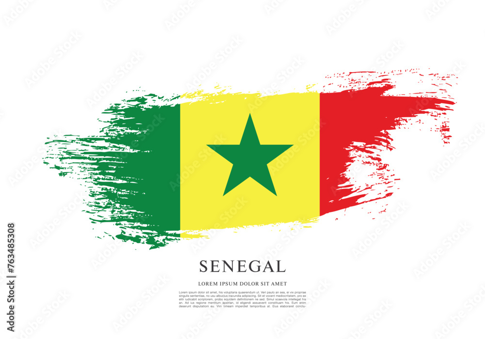 Flag of Senegal vector illustration Flag of Senegal vector illustration