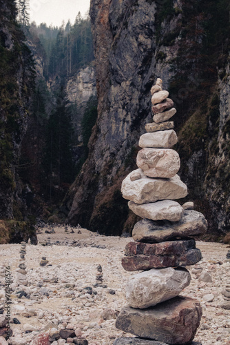 rock tower in the forest 