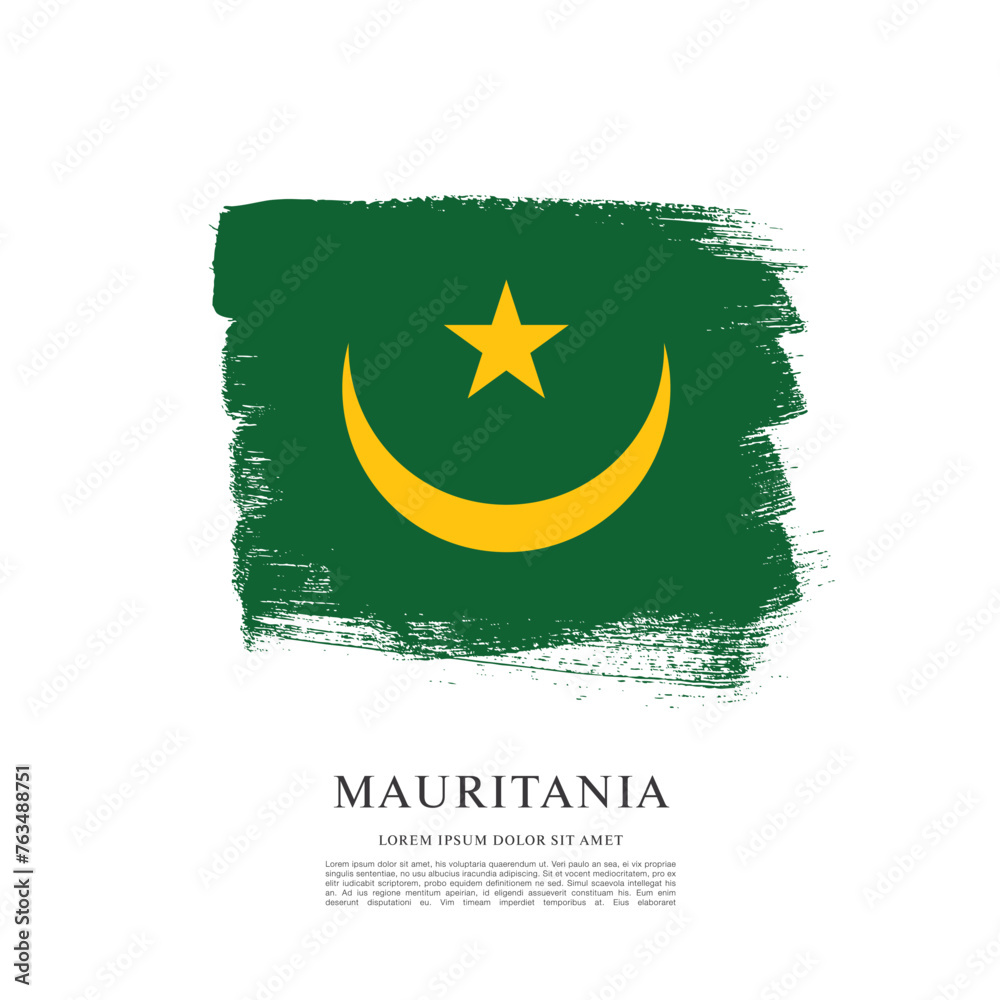 Flag of Mauritania vector illustration Flag of Mauritania vector illustration
