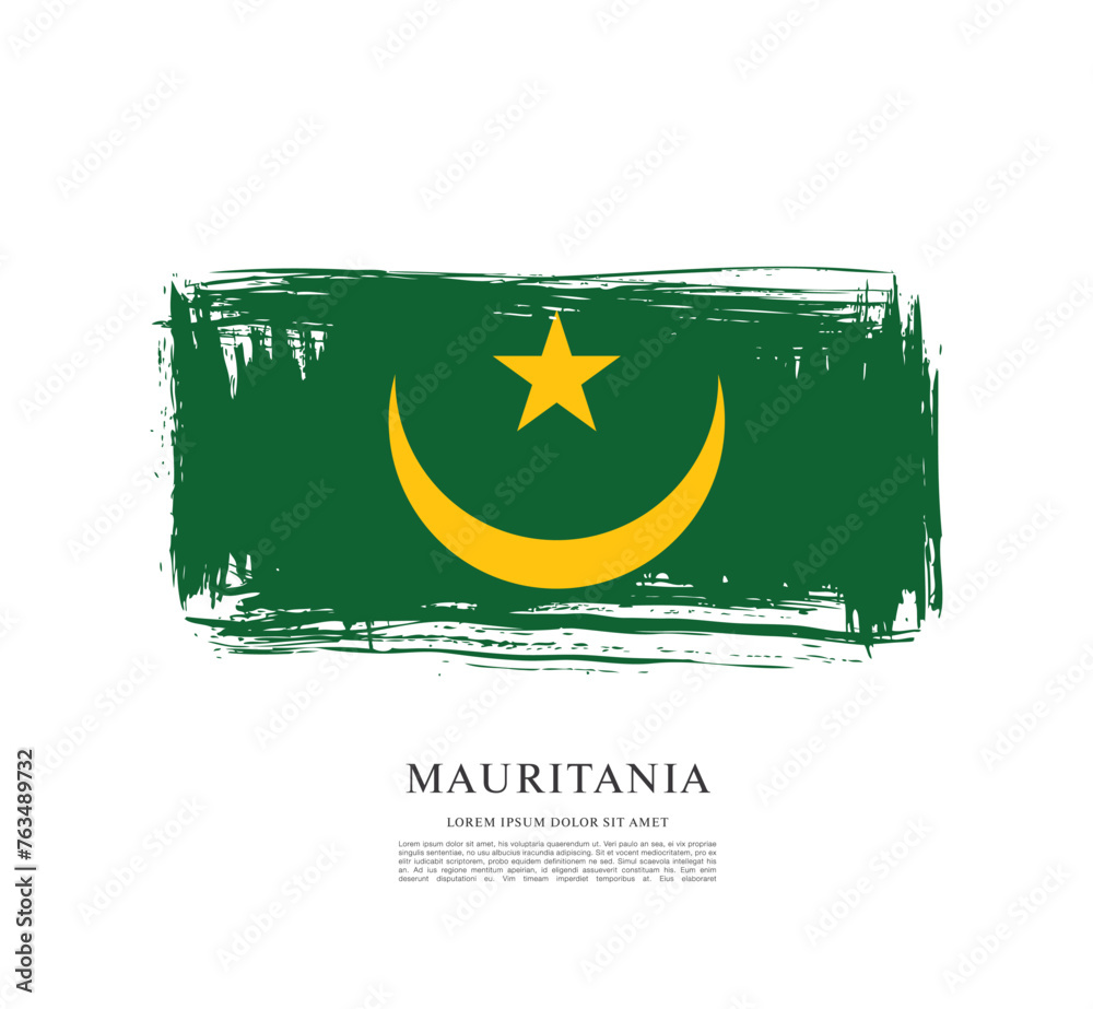 Flag of Mauritania vector illustration Flag of Mauritania vector illustration