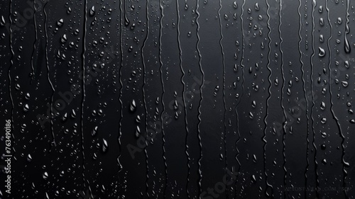 Background photo of rain drops on dark glass