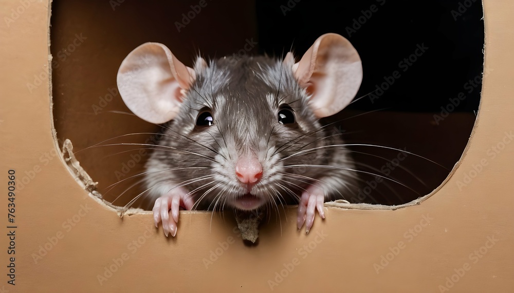 A Rat Peeking Out From Inside A Shoe A Cozy Hidea Upscaled 2