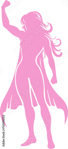 Corageous and Strong Woman Silhouette