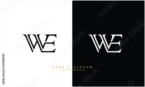 WE, EW, W,E Abstract letters Logo monogram