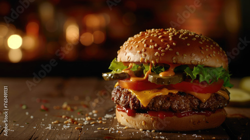 Savor the Juicy Goodness: Our Signature Cheeseburge photo