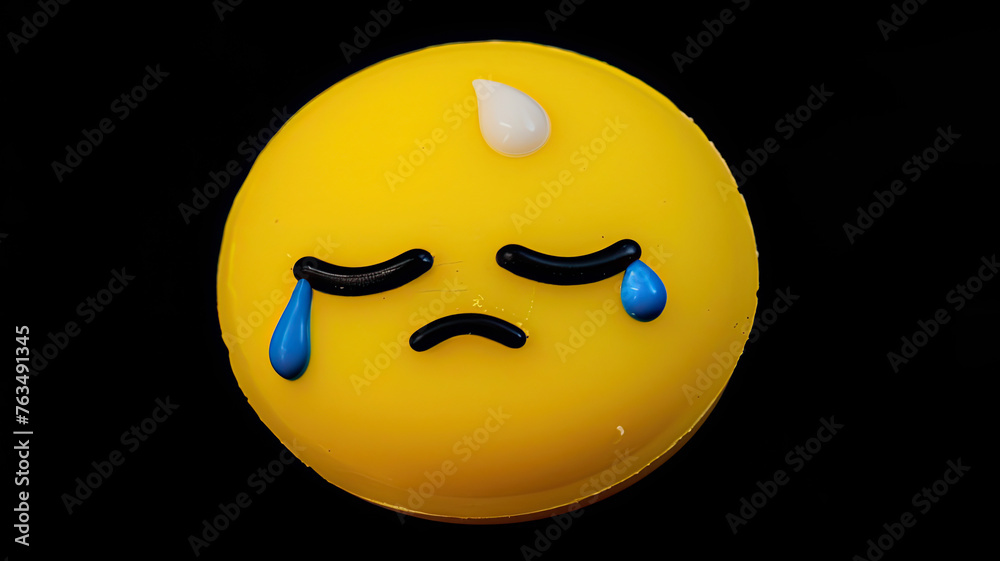 Fototapeta premium How to Express Your Sadness with Emojis: A Guide to the Crying Face