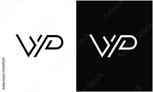 Alphabet Letters WP, PW, Initials Logo Monogram