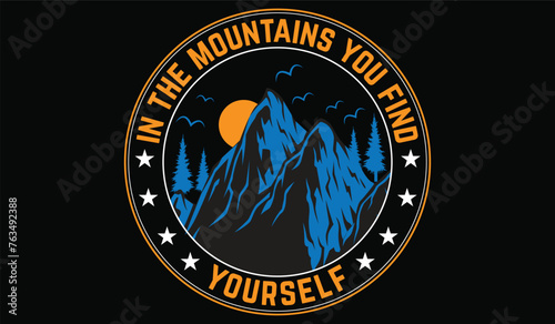 Mountains t shirt design