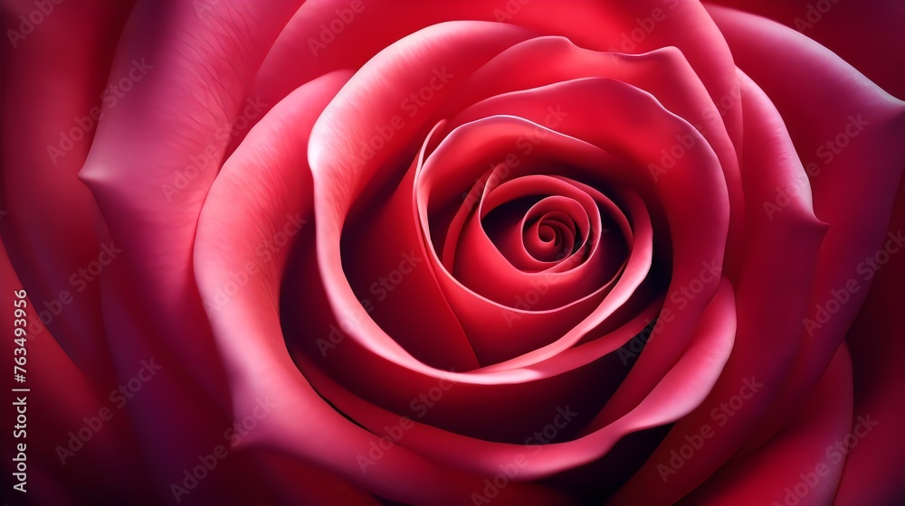 Close-Up of a Vibrant Red Rose Petals Close-Up of a Vibrant Red Rose Petals