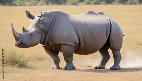 A Rhinoceros In A Safari Tour Upscaled 7 2