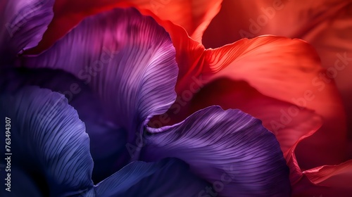 Abstract Colorful Petal Textures