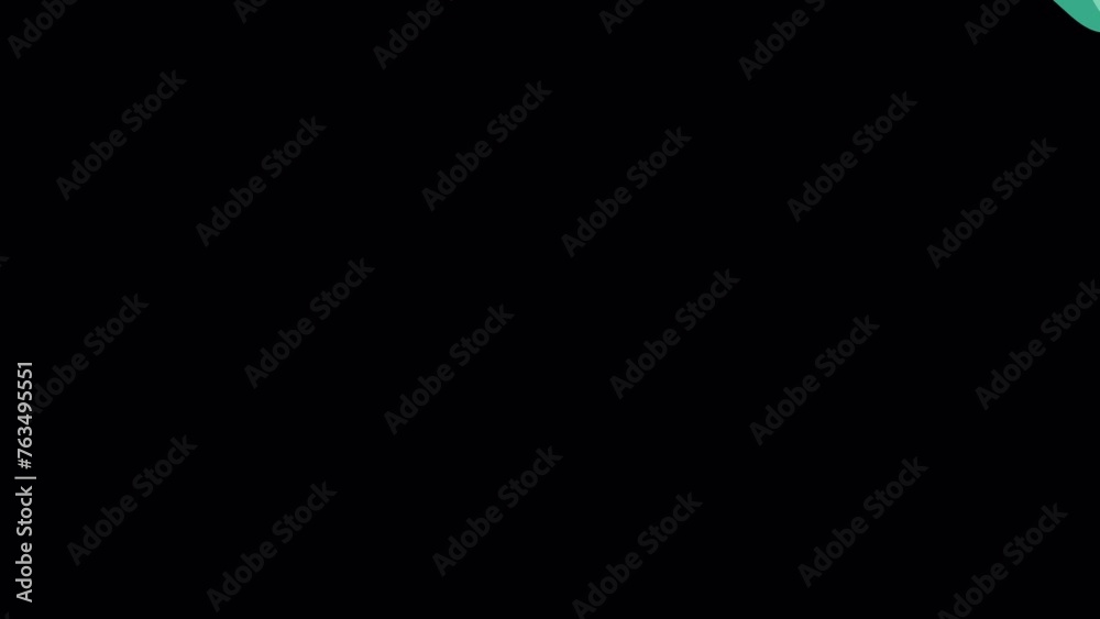 Colorful liquid transition on a transparent alpha channel background