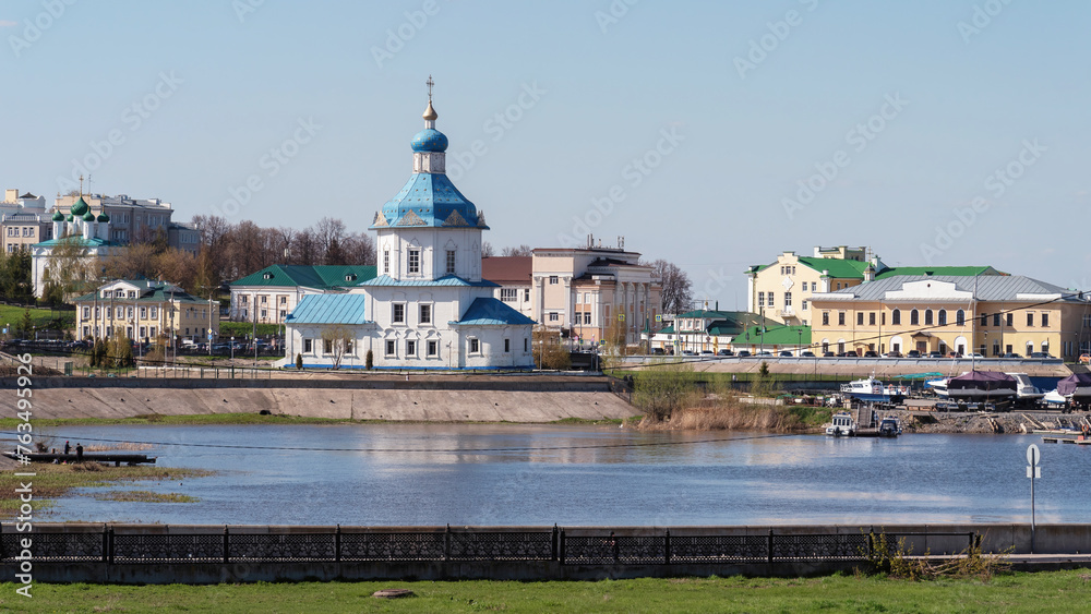 View of the Assumption Church in Cheboksary, Russia.