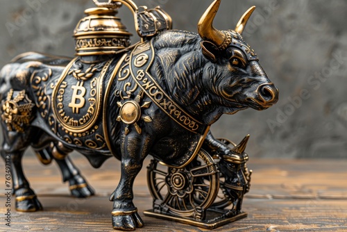 Bull Statue With Bell