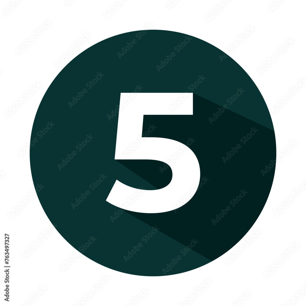 Simple round number symbol . Isolated font in vector flat white background. Simple round number symbol . Isolated font in vector flat white background.