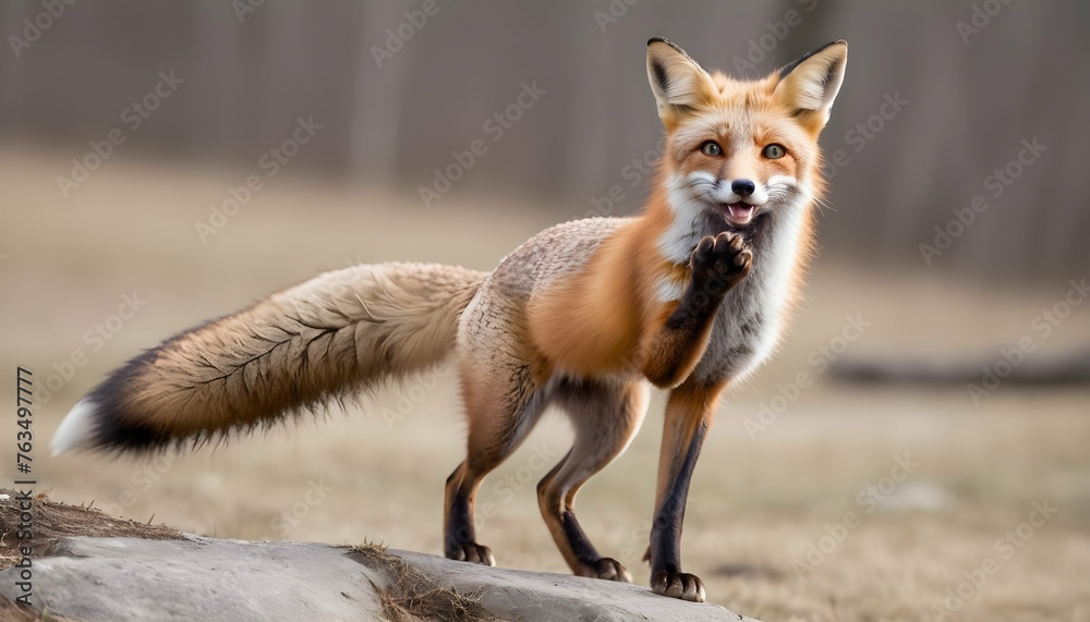 A Fox With Its Paw Outstretched Reaching For Some Upscaled 4
