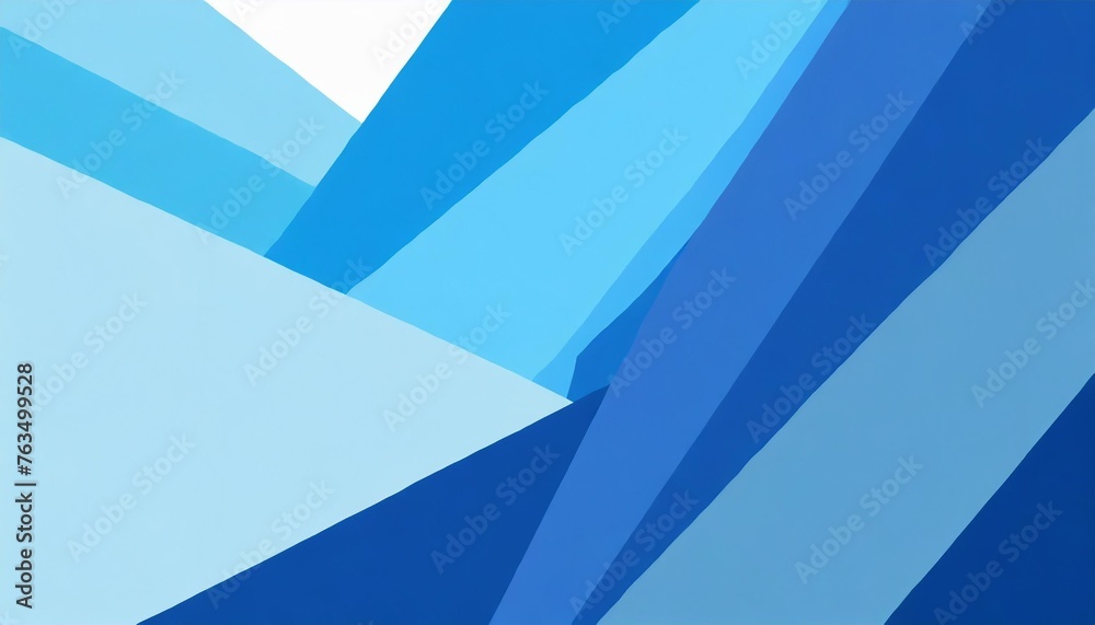 abstract blue and light blue color paper geometry composition banner background - obrazy, fototapety, plakaty 