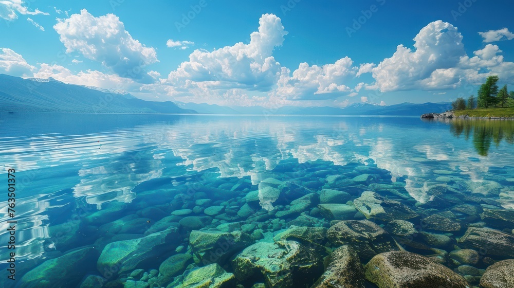 Fototapeta premium The deepest lake in the world, 