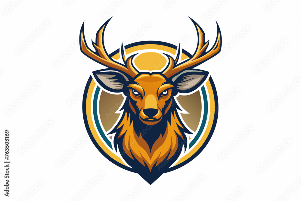  A sports team logo featuring a goat vector art illustration 