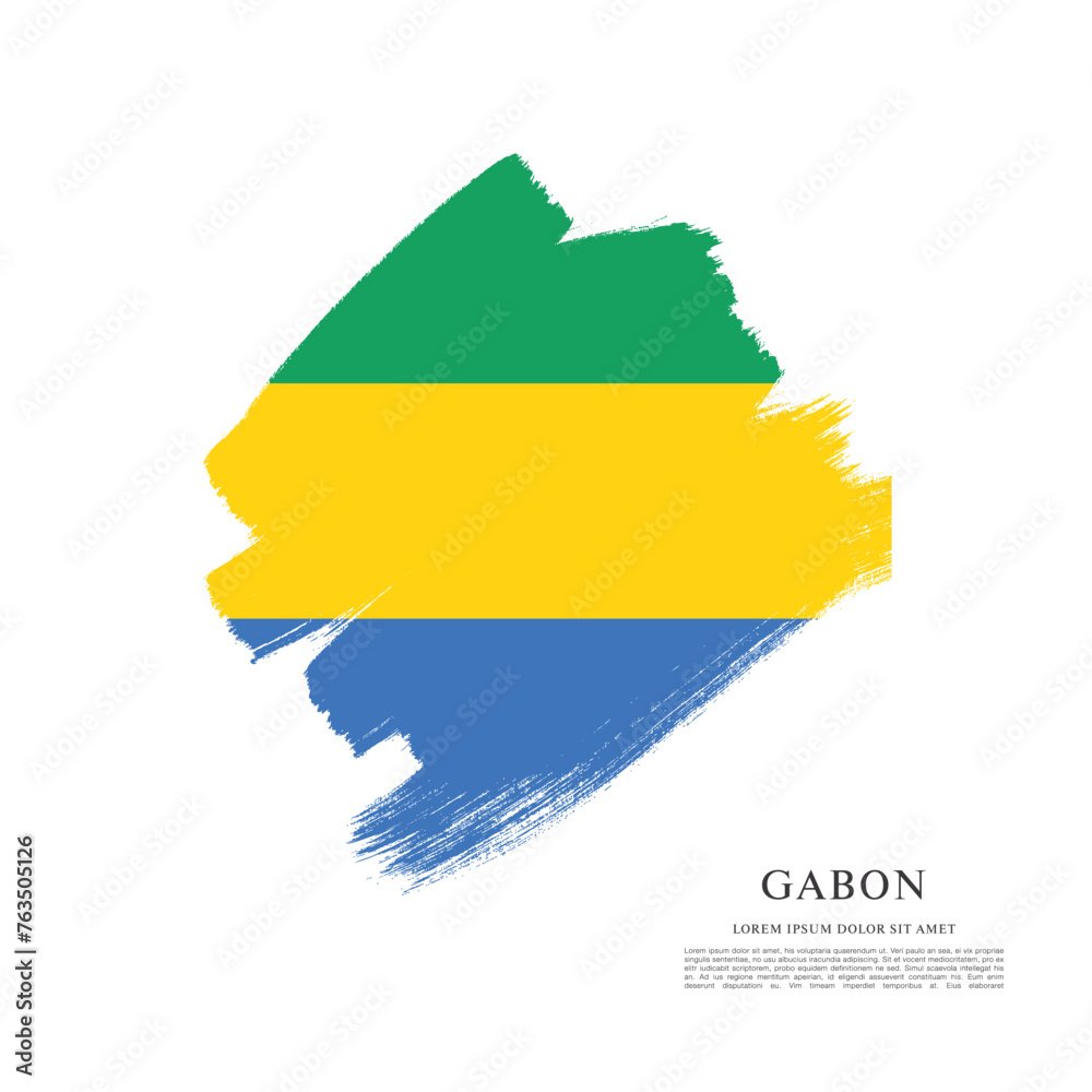 Obraz premium Flag of Gabon vector illustration
