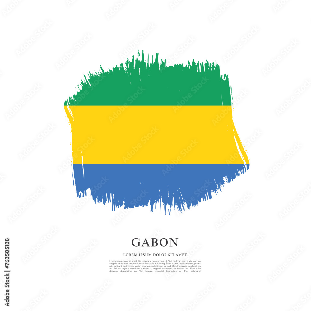 Obraz premium Flag of Gabon vector illustration