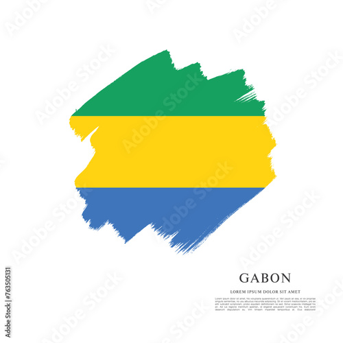 Flag of Gabon vector illustration