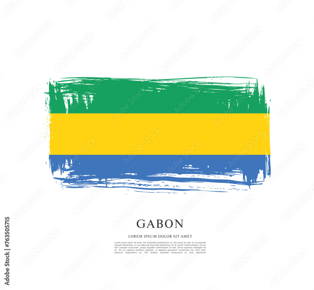Obraz premium Flag of Gabon vector illustration