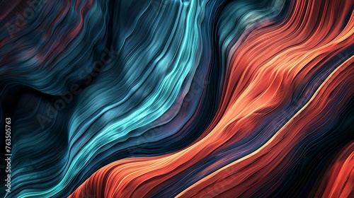 abstract background with smooth lines in red, blue and orange colors