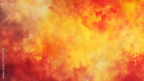 Abstract watercolor background. Orange and yellow colors. Vector illustration.